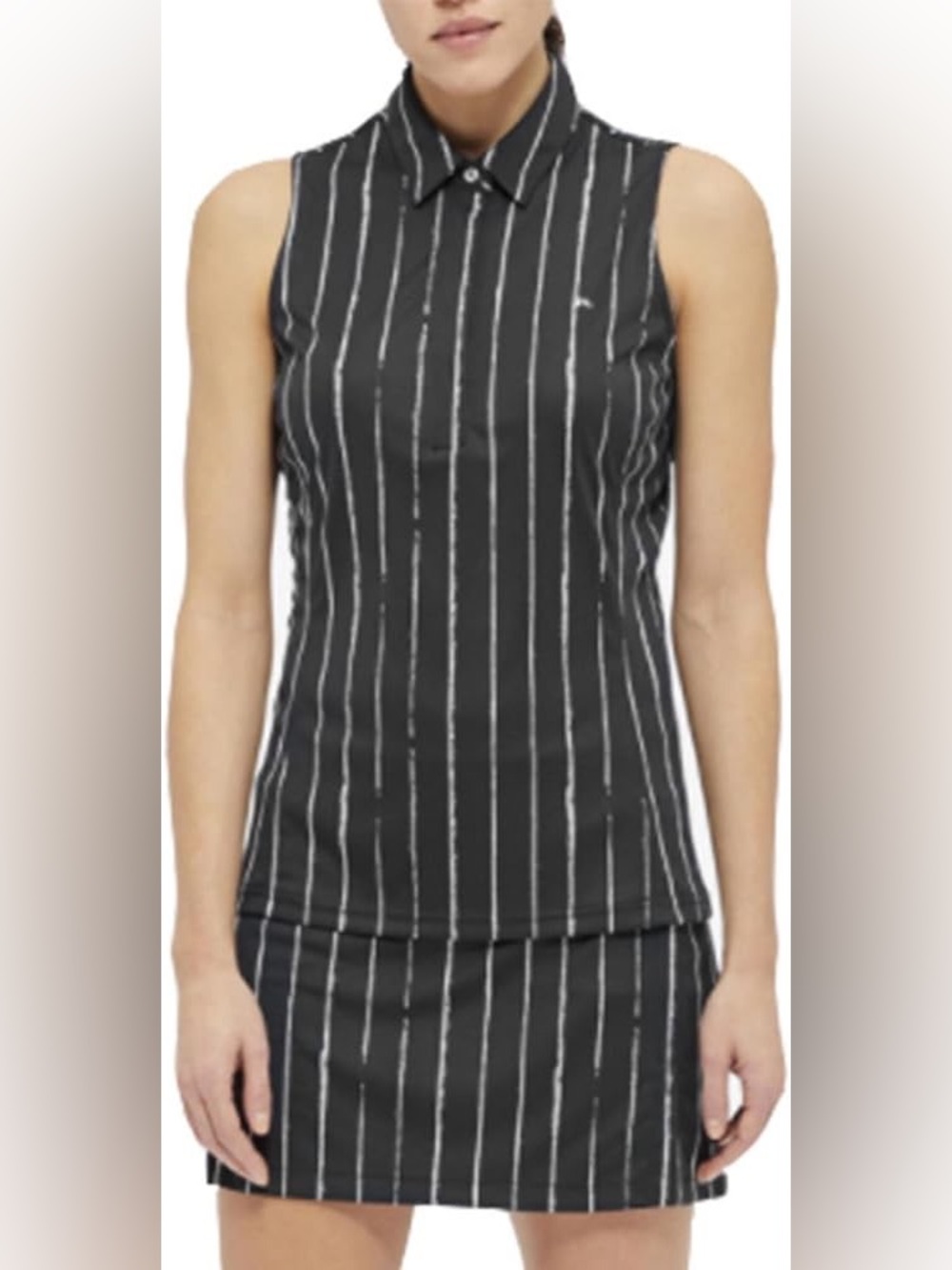 J.Lindeberg Sleeveless w Dena Tx collared golf Jersey